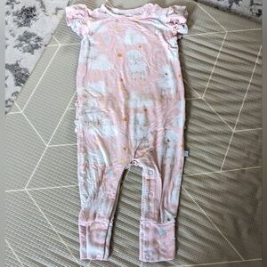 Posh peanut Sheepy print pink ruffle bum Onesie